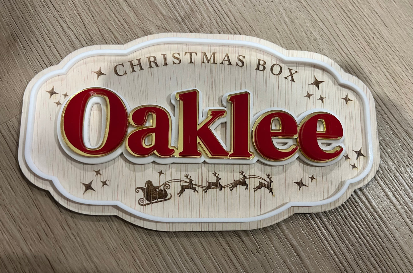 Christmas Box Crate Plaque Only