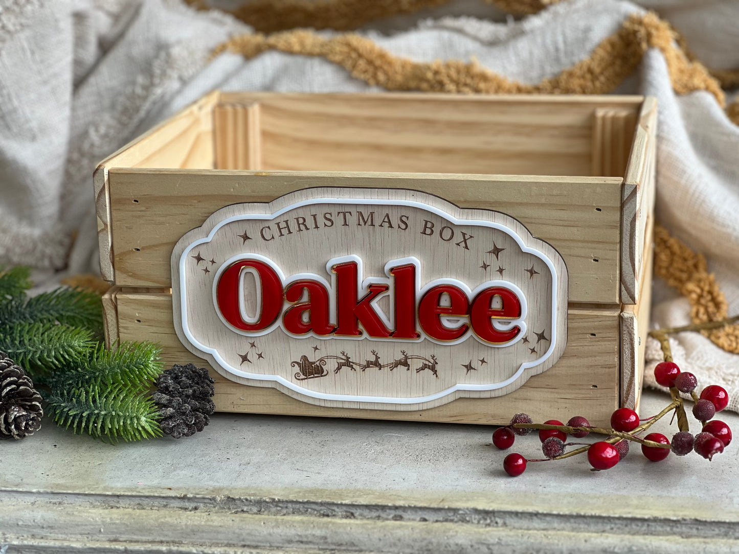 Personalised Christmas Crate