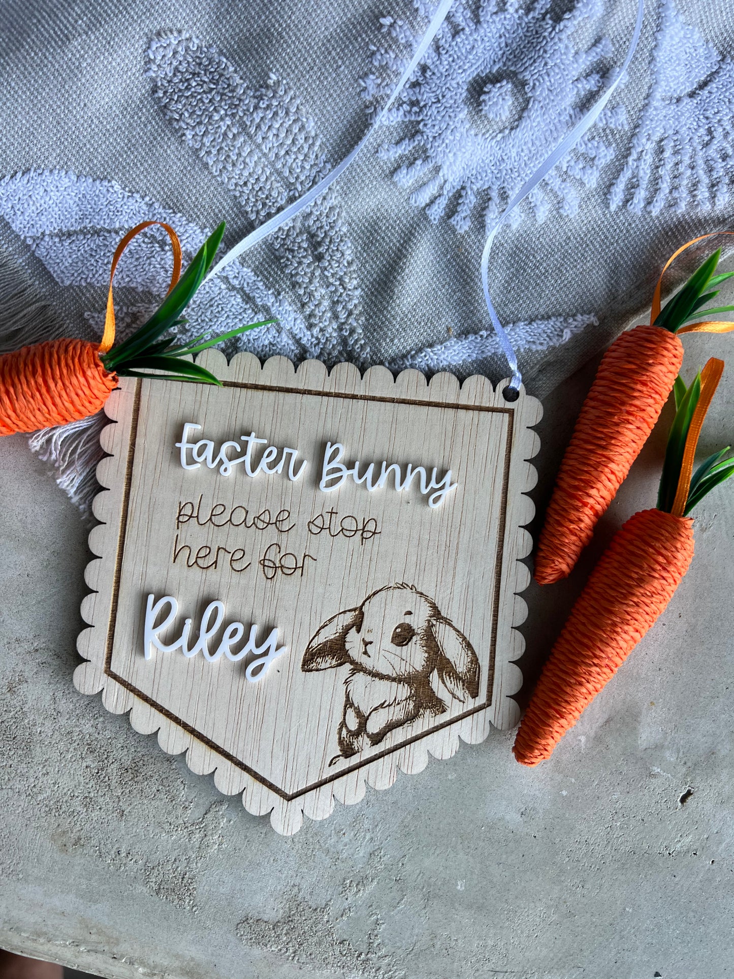 Personalised Easter Bunny Stop Sign