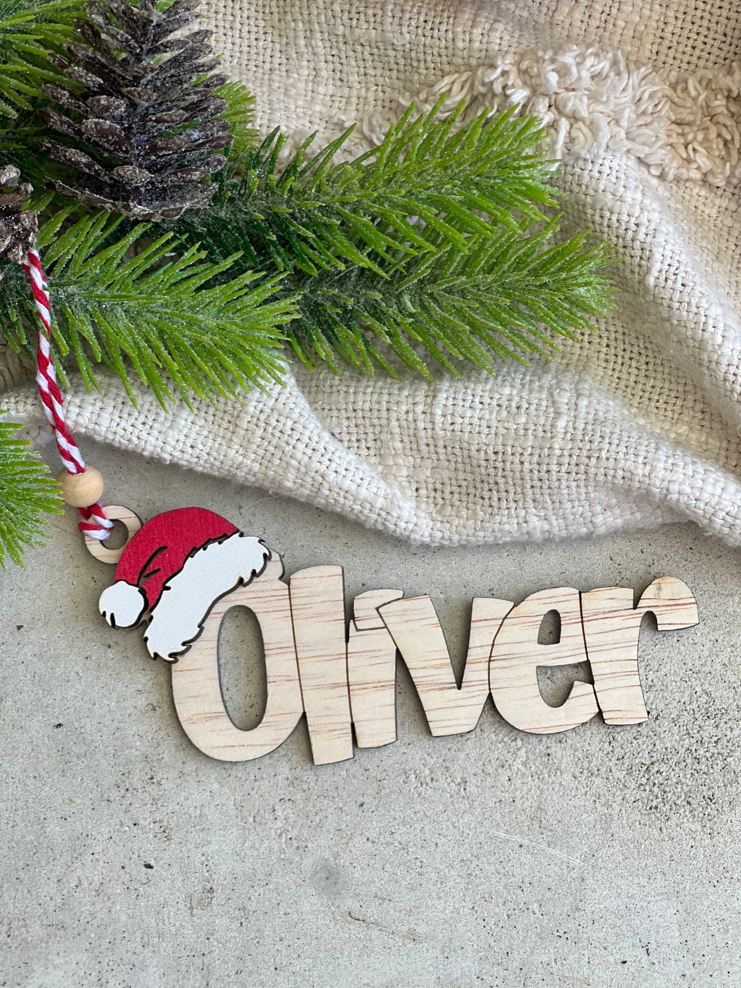 Personalized Christmas Santa Hat Name