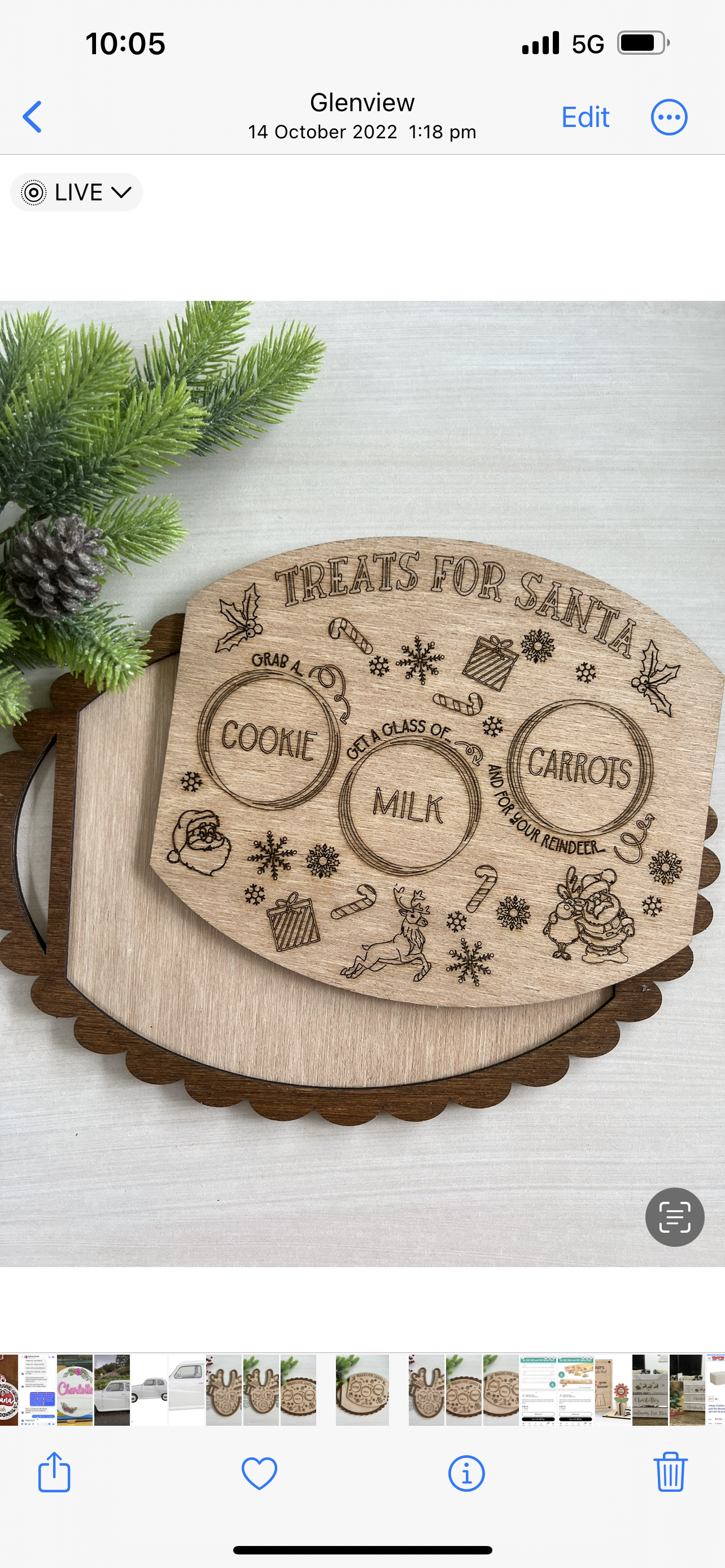 Personalised Treats for Santa Tray