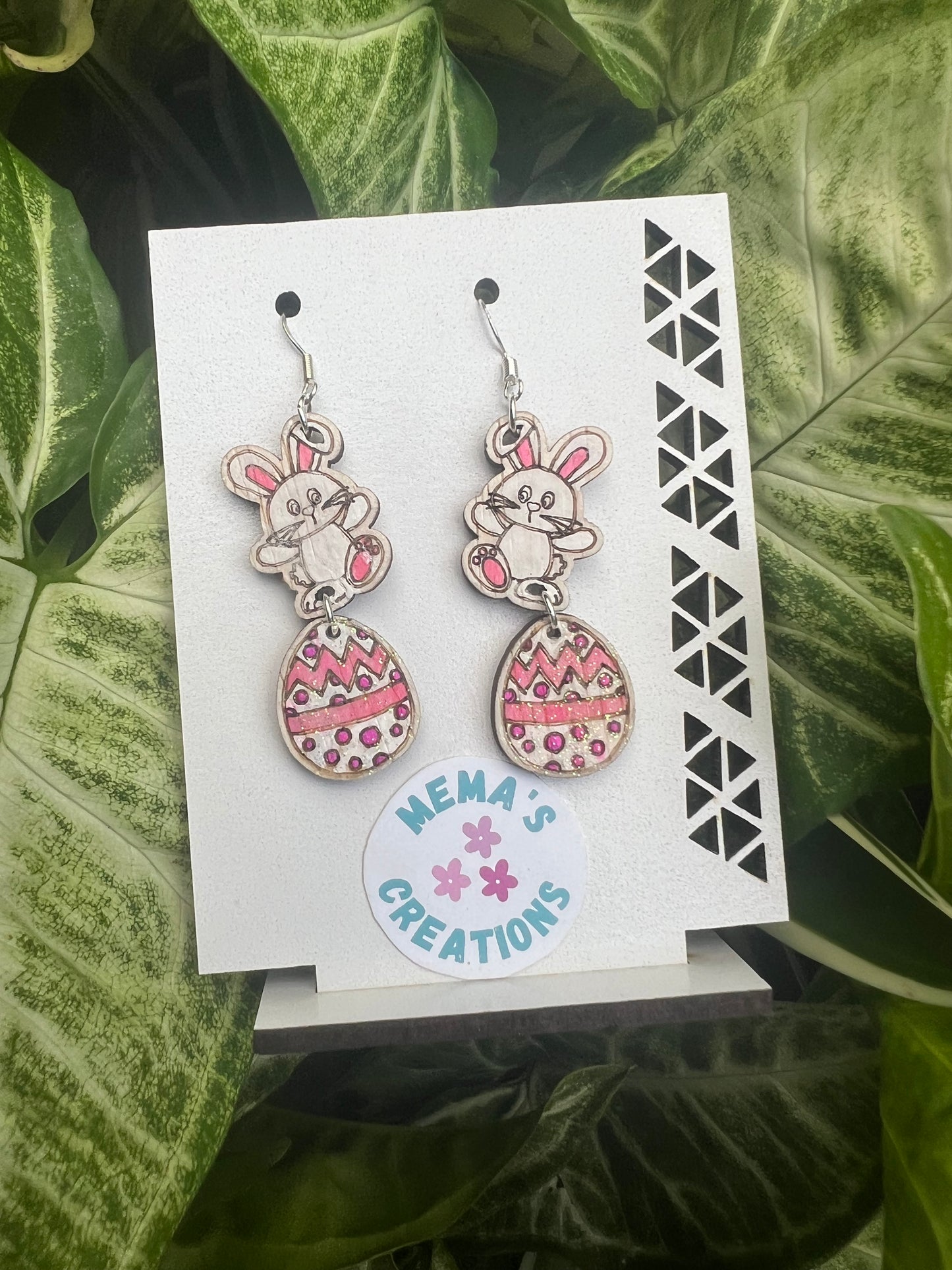Easter Bunny and Egg Earrings
