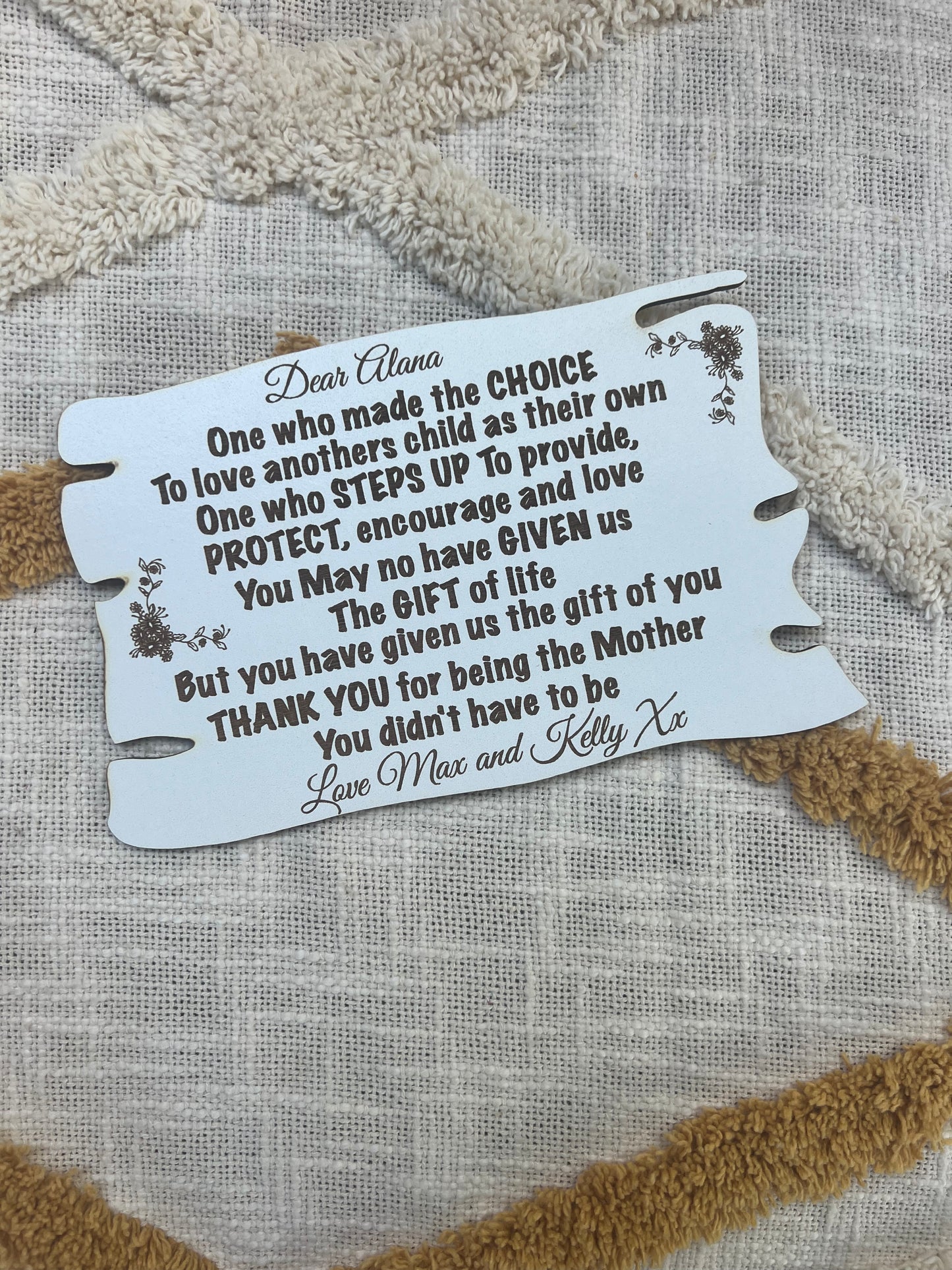 Stepped up Mother’s Day Plaque