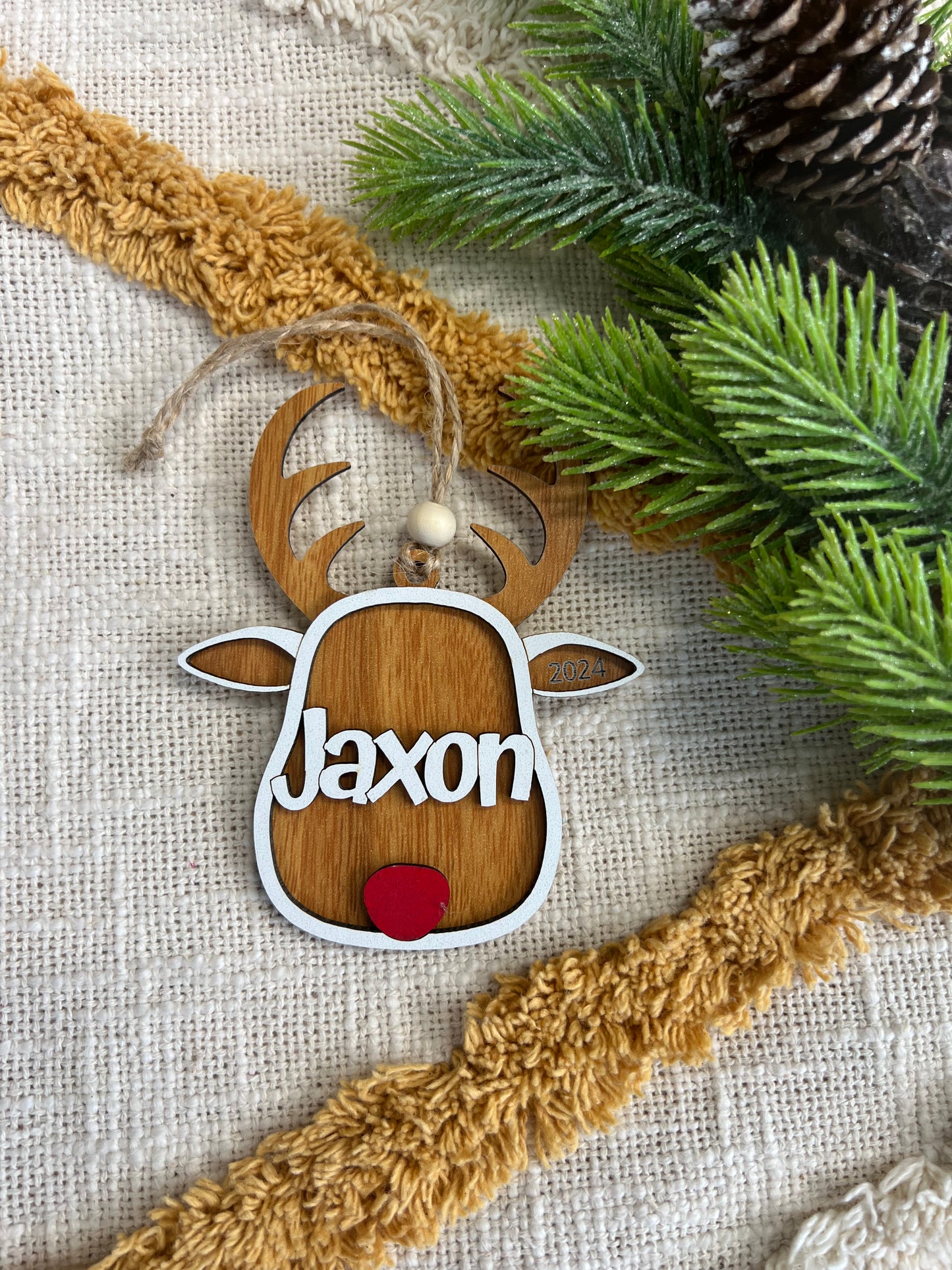 Personalised Christmas Reindeer Ornament