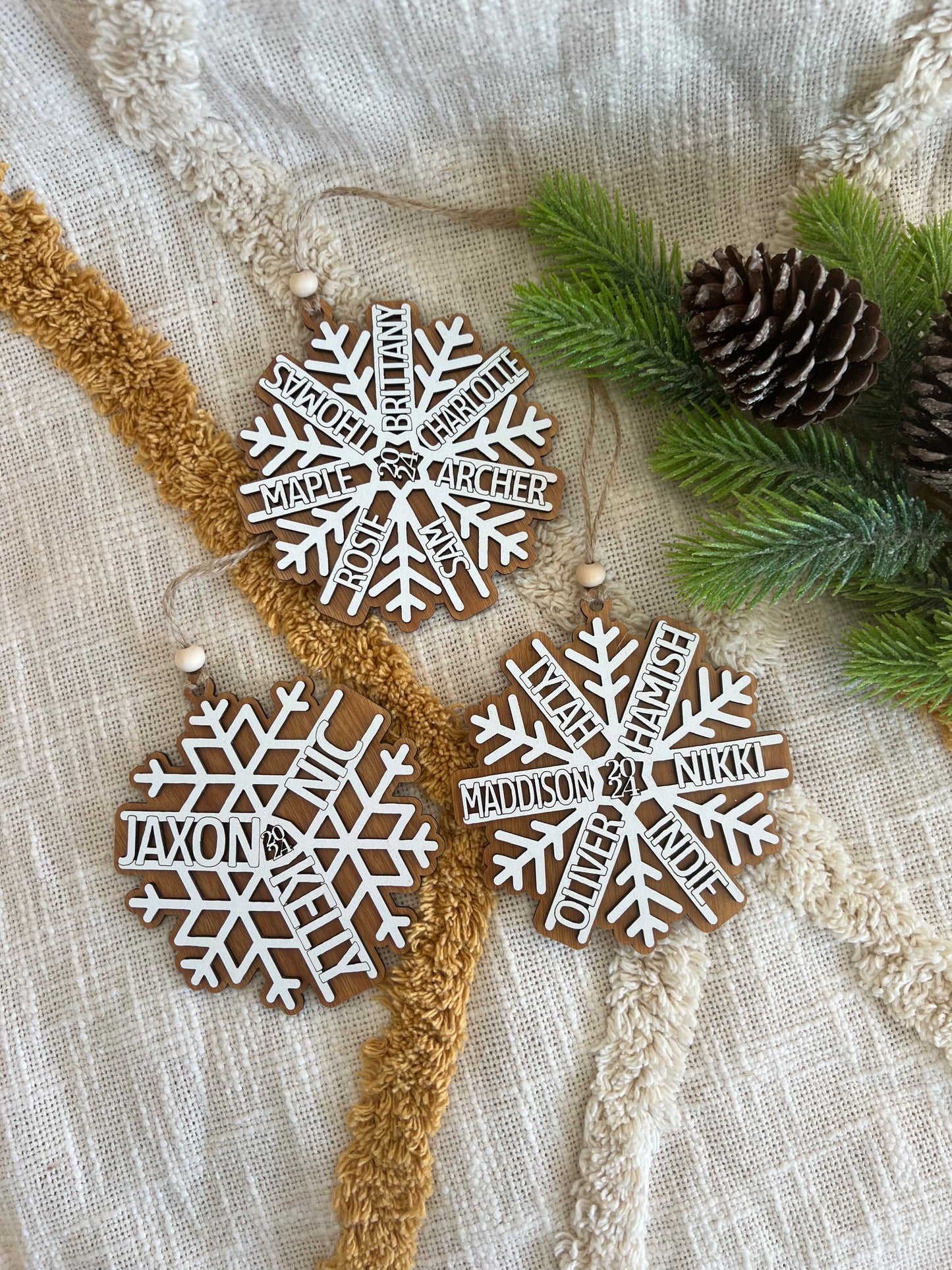 Christmas Snowflake Name Ornament