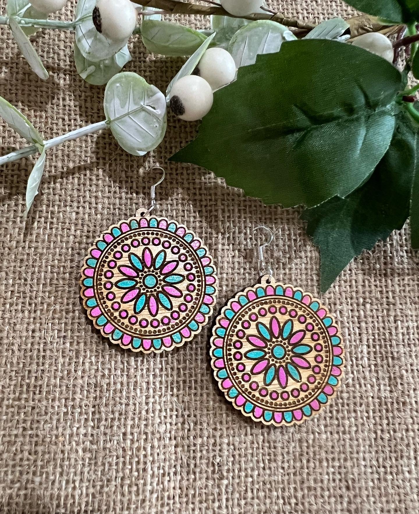 Pink Aqua Earrings
