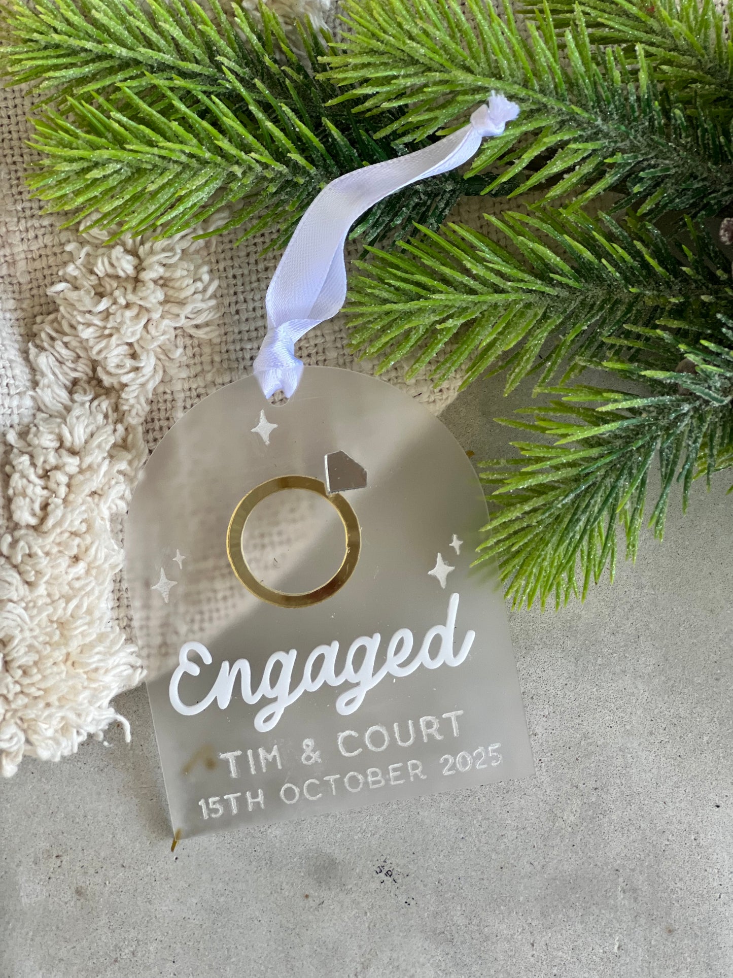 Personalized Engagement Ornament