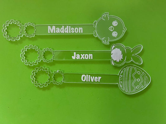 Personalised Easter Bubble Wands