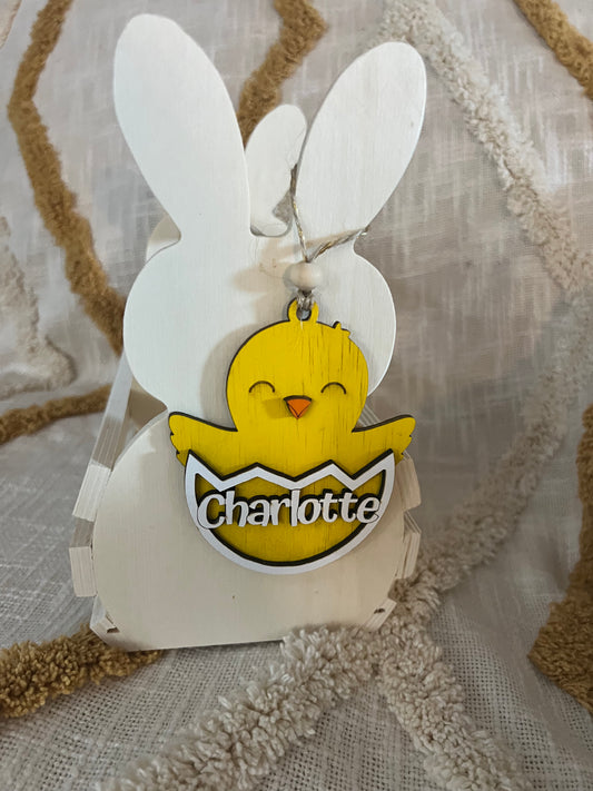 Personalized Easter Chicken Gift Tag