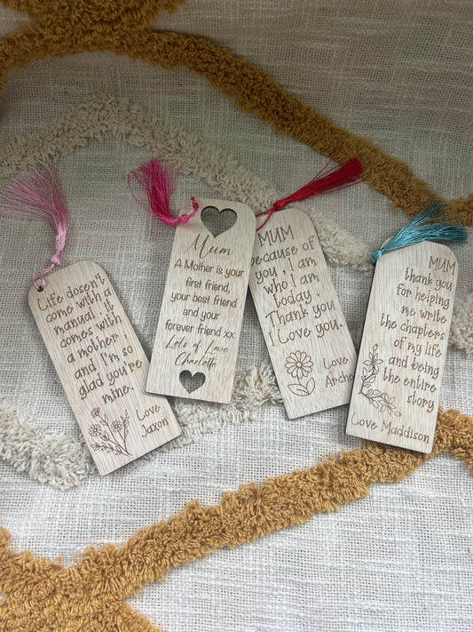 Personalised Mother's Day Bookmarks