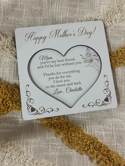 Mother’s Day Heart Plaque