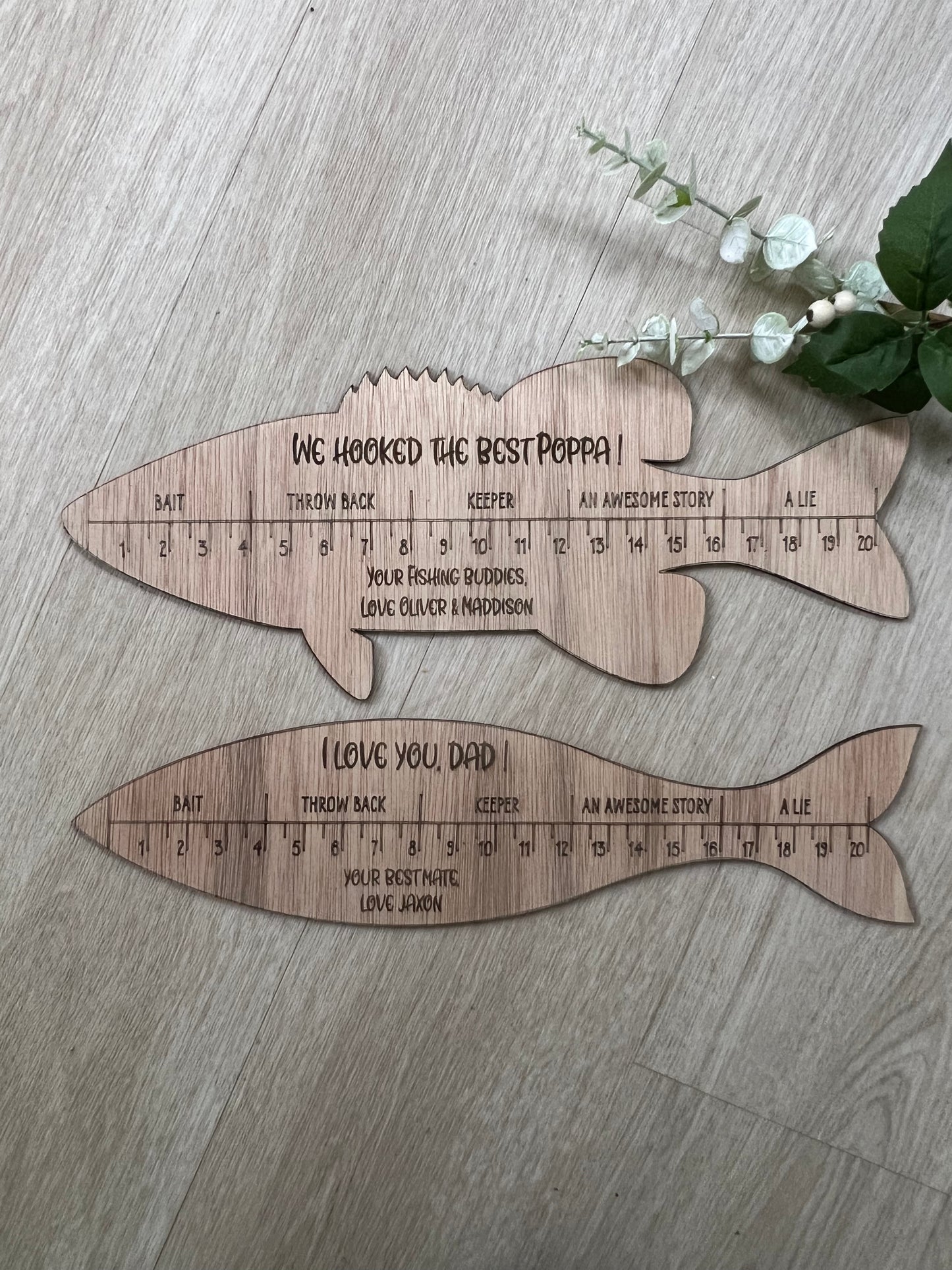 Personalised Father's Day Fish Plaque's