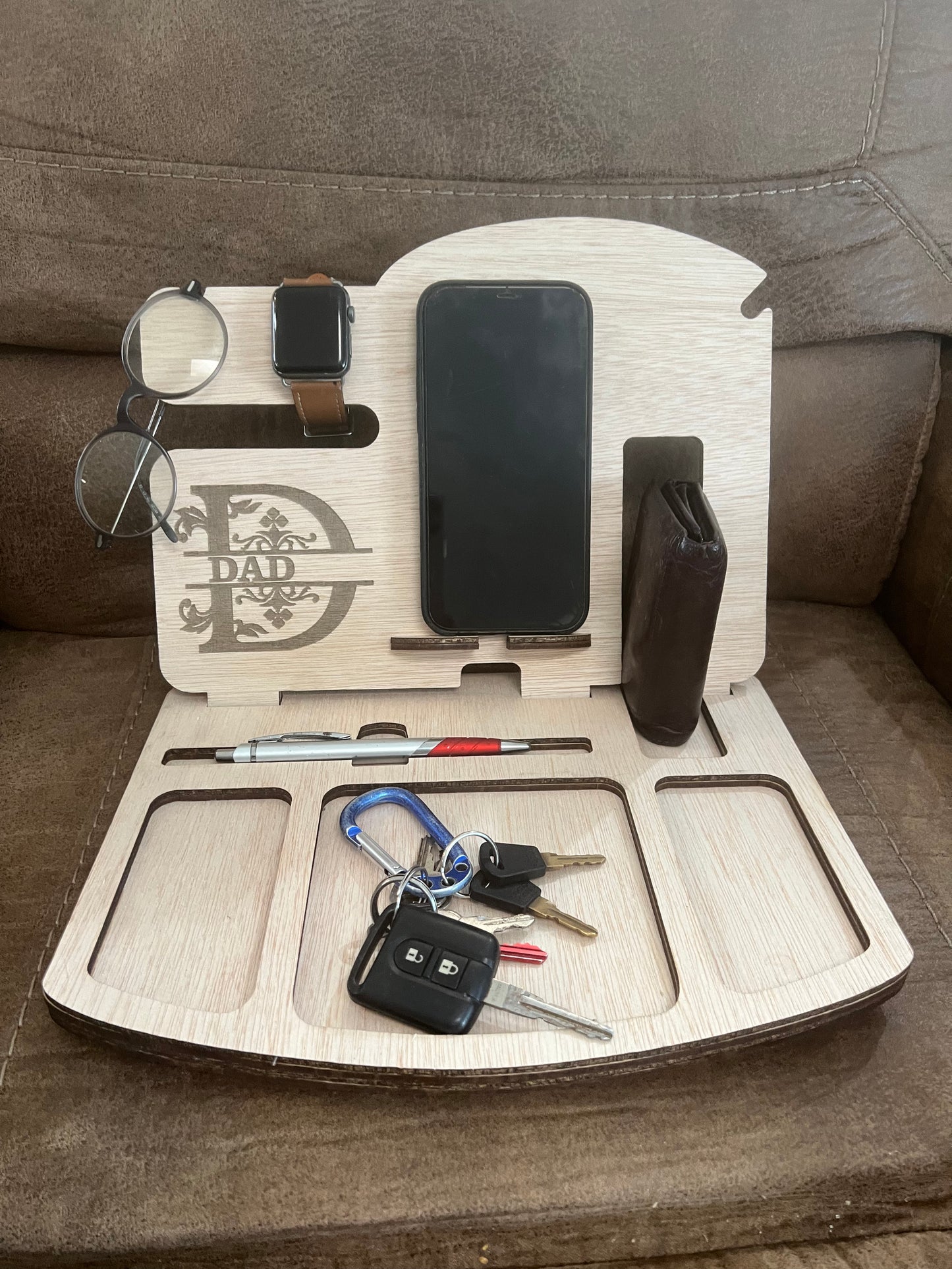 Personalised Dad Bedside Organizer