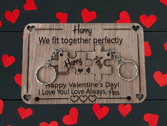 Personalised Valentine's Day Keychain puzzle