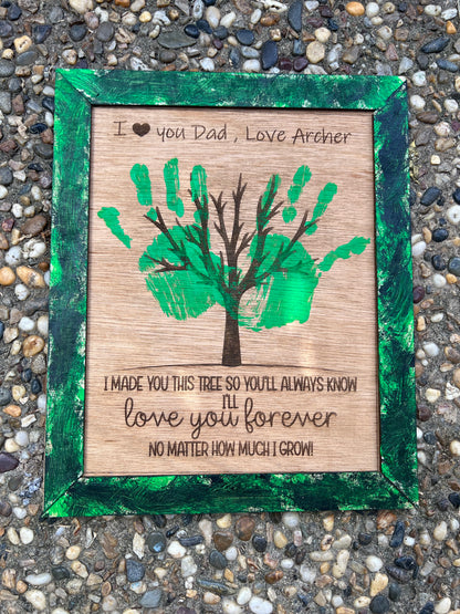 Father's Day Handprint Plaque