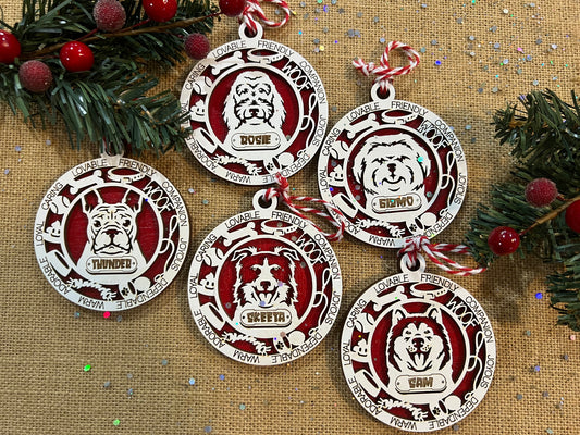 Personalised Christmas Dog Ornaments