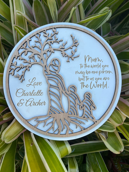 Personalised Mum, Grandma tree of life Plaque