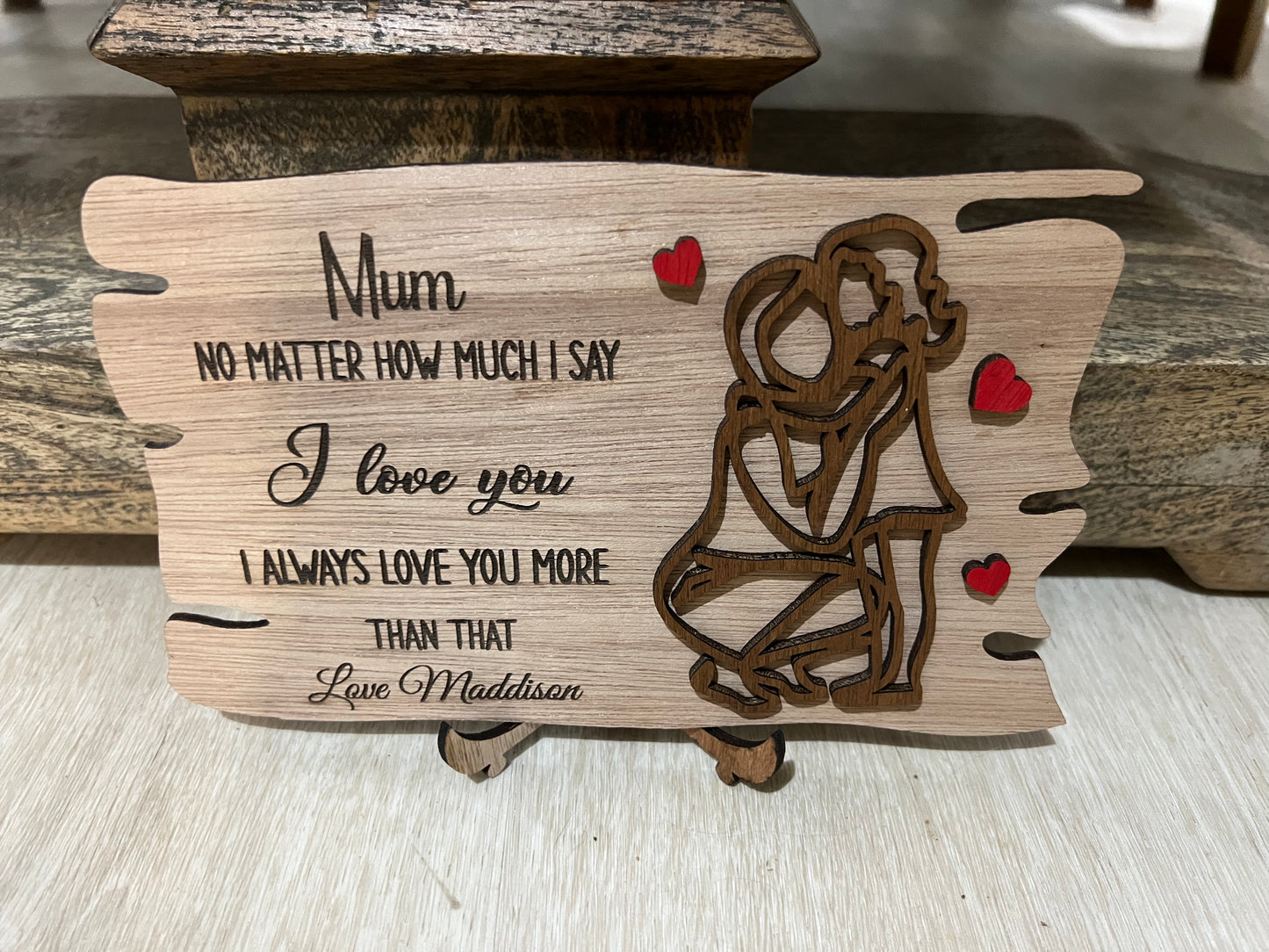 Personalised Mother's Day Hug Plaque