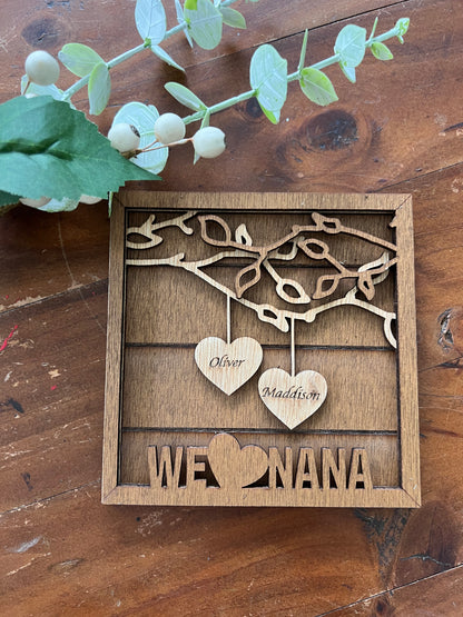 Personalised Name heart Plaques